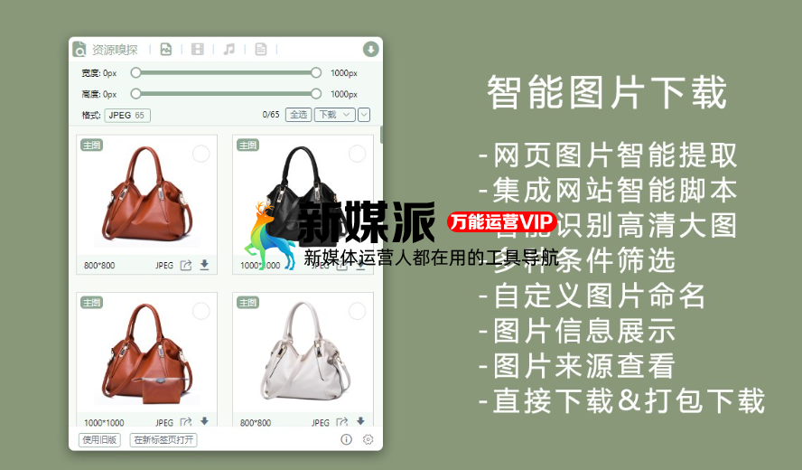 Aix智能下载器 - 网页(图片/视频/音乐/文档下载)多功能浏览器下载插件