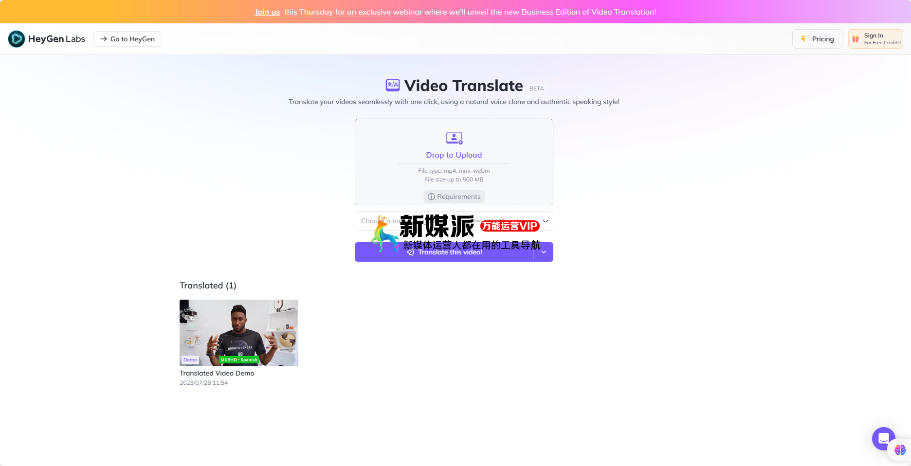 HeyGen Video Translate