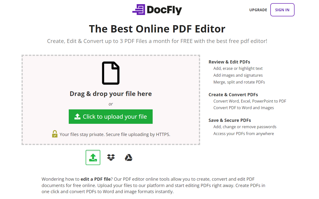 DocFly - 免费pdf在线编辑工具 DocFly