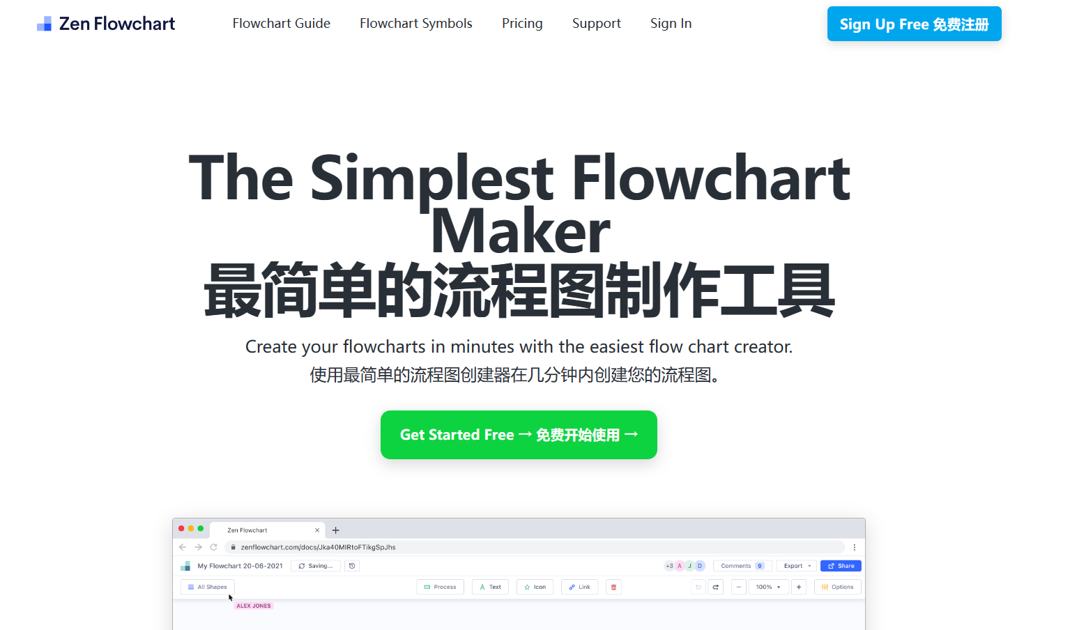 Zen Flowchart - 在线的流程图制作工具 Zen Flowchart