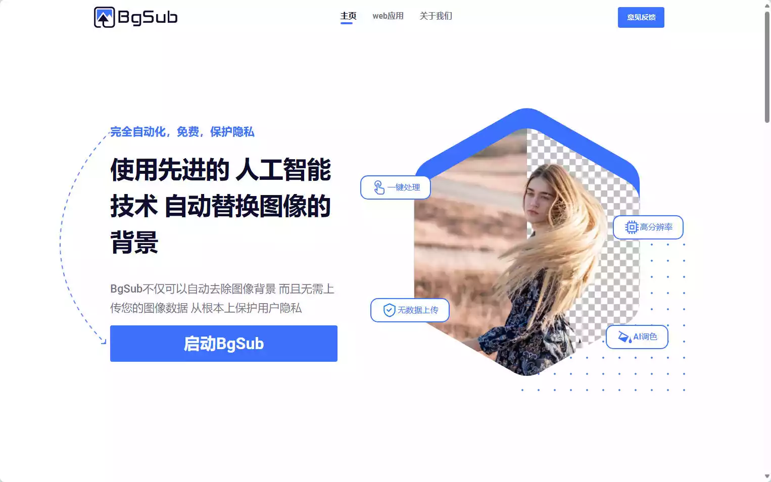 BgSub：AI智能抠图，秒级去除或替换图片背景插图