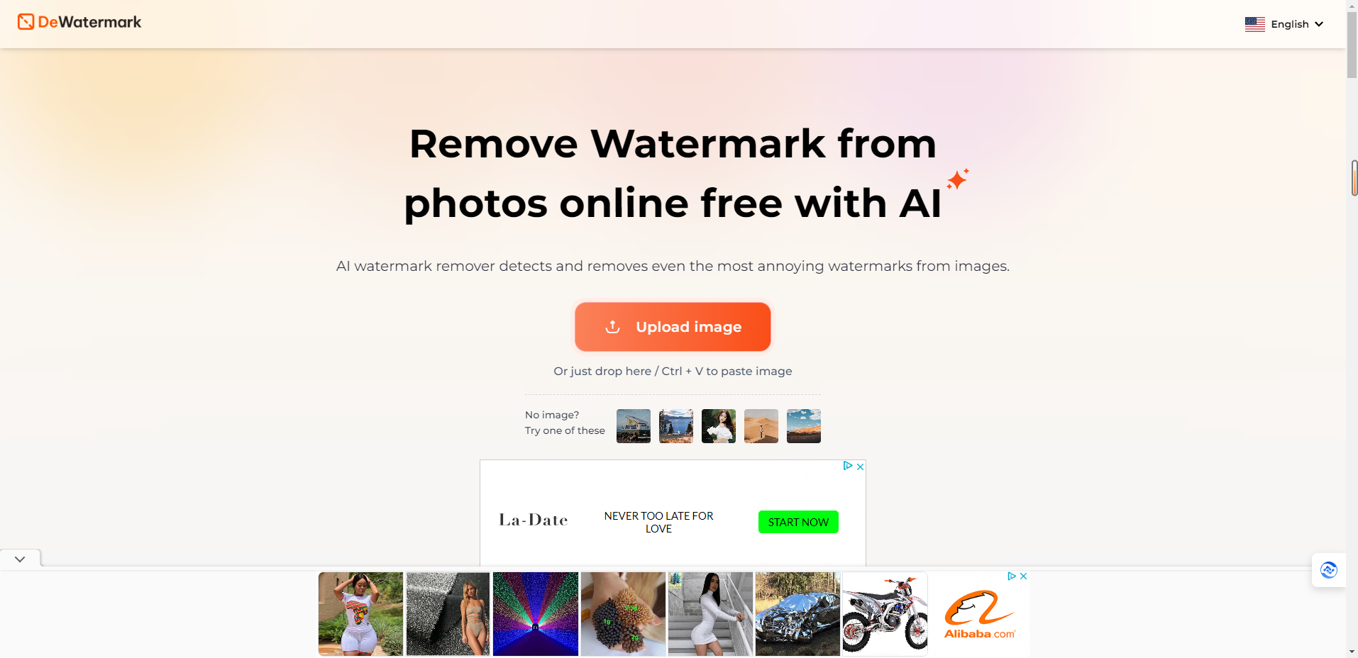 dewatermark AI – 免费在线去除图片和视频水印工具插图