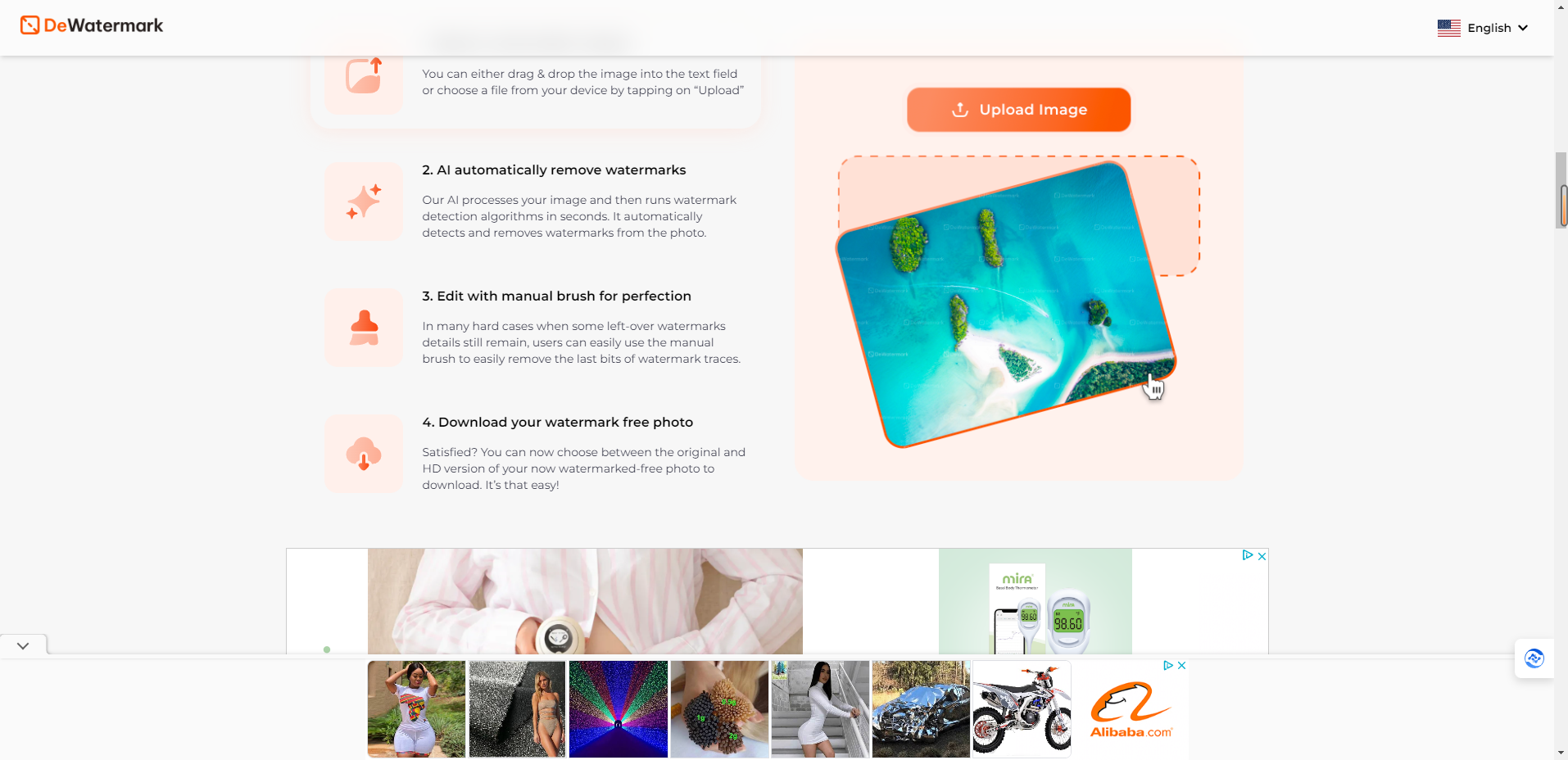 dewatermark AI – 免费在线去除图片和视频水印工具插图2