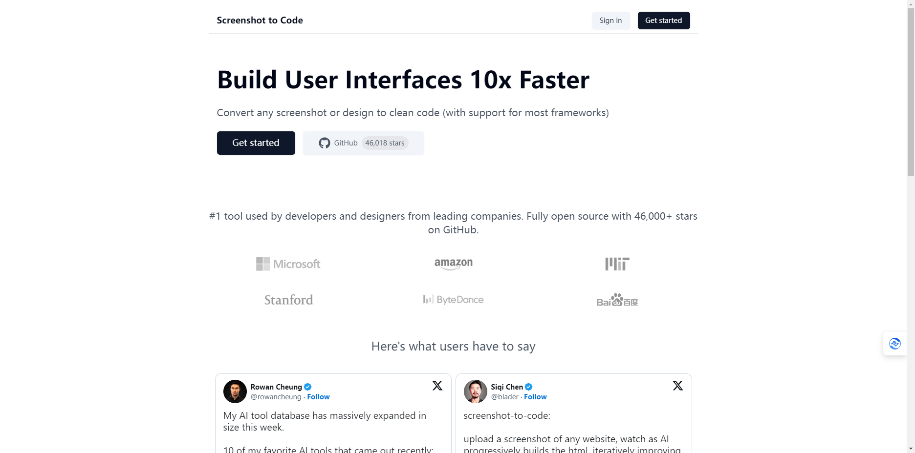 Screenshot to Code – 截图转换HTML/CSS代码的AI工具插图