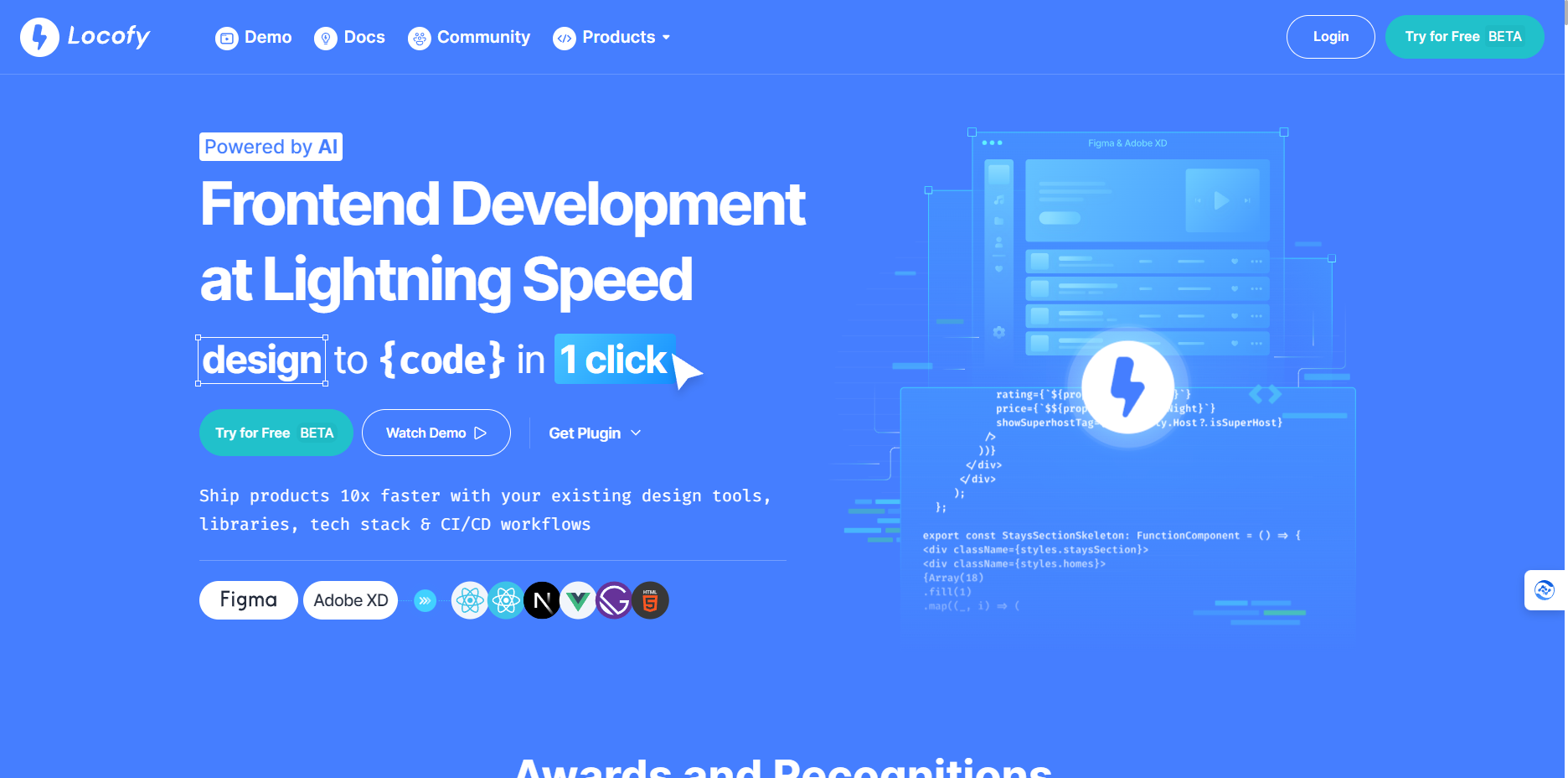 Locofy.ai  – 自动将设计稿转换前端代码智能工具插图