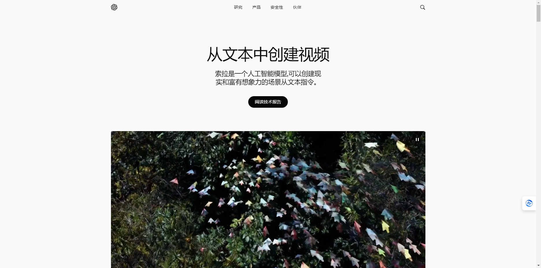 Sora- OpenAI 最新发布的文本生成视频模型。插图