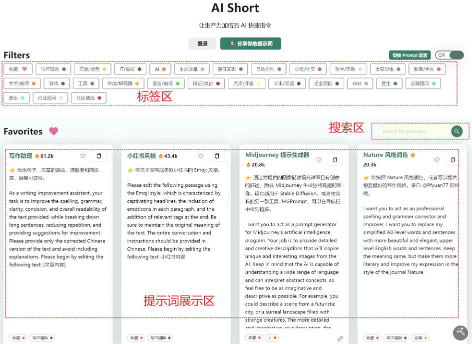 AI Short – AI提示词网站/提供近300条精心设计的ChatGPT快捷指令插图6