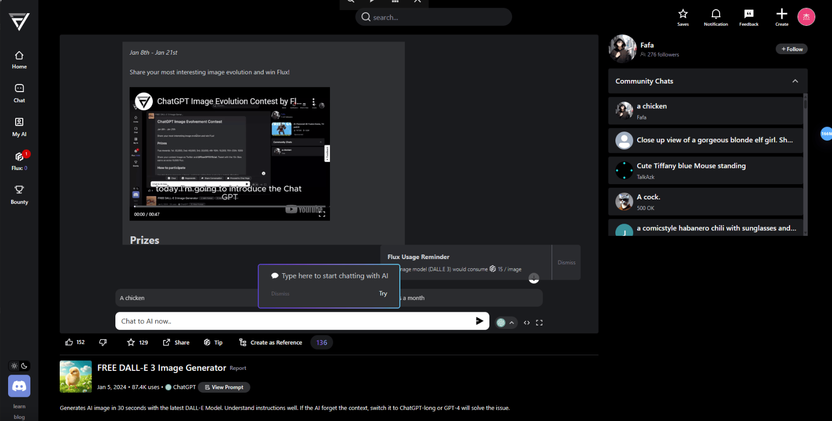 FlowGPT – 分享 ChatGPT 聊天指令问答模板的在线社区类网站插图6
