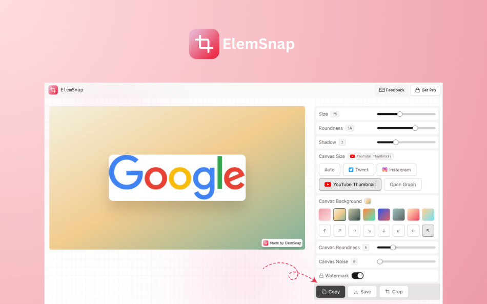 ElemSnap:一键快捷截图美化浏览器扩展工具 ElemSnap