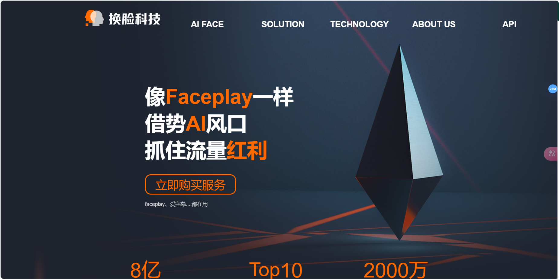 换脸科技 – 专业人脸API支持，影视替身、视频直播换脸插图