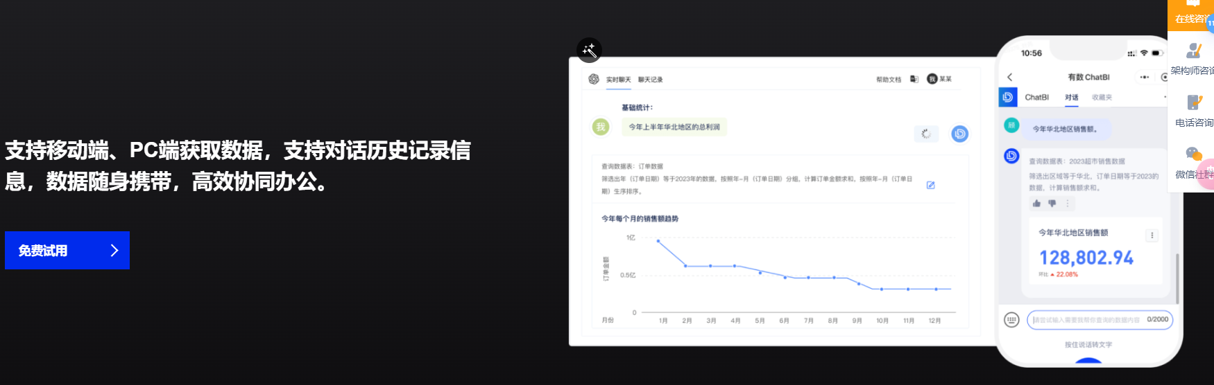 有数ChatBI – AI智能可视化数据分析/对话式数据智能助手插图8