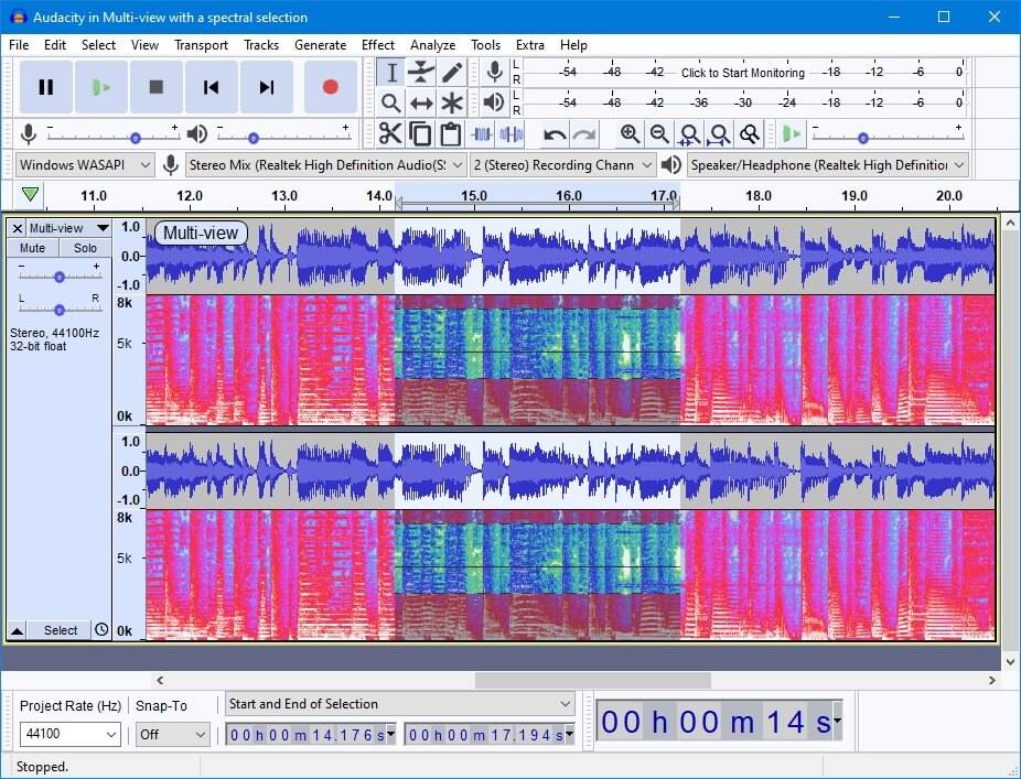 多轨道编辑 Audacity