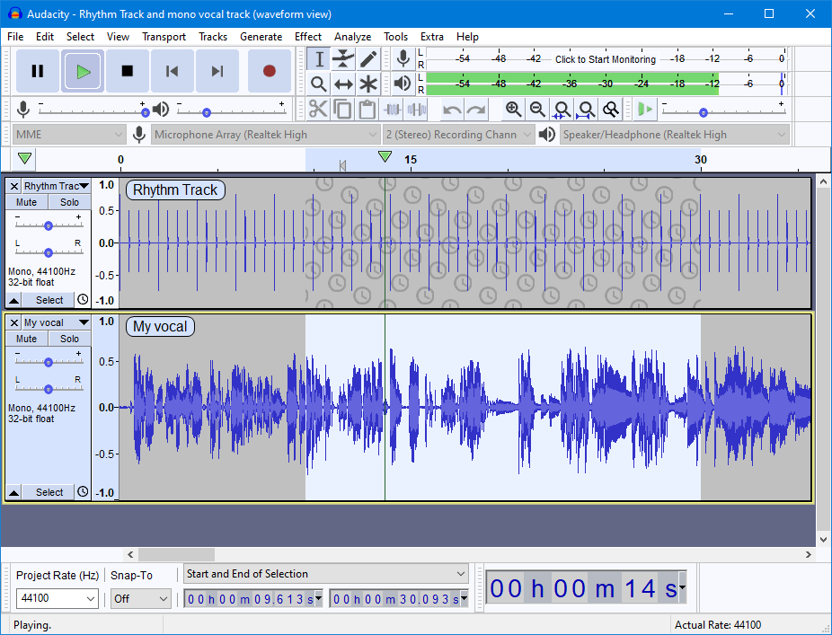 音频波形编辑 Audacity