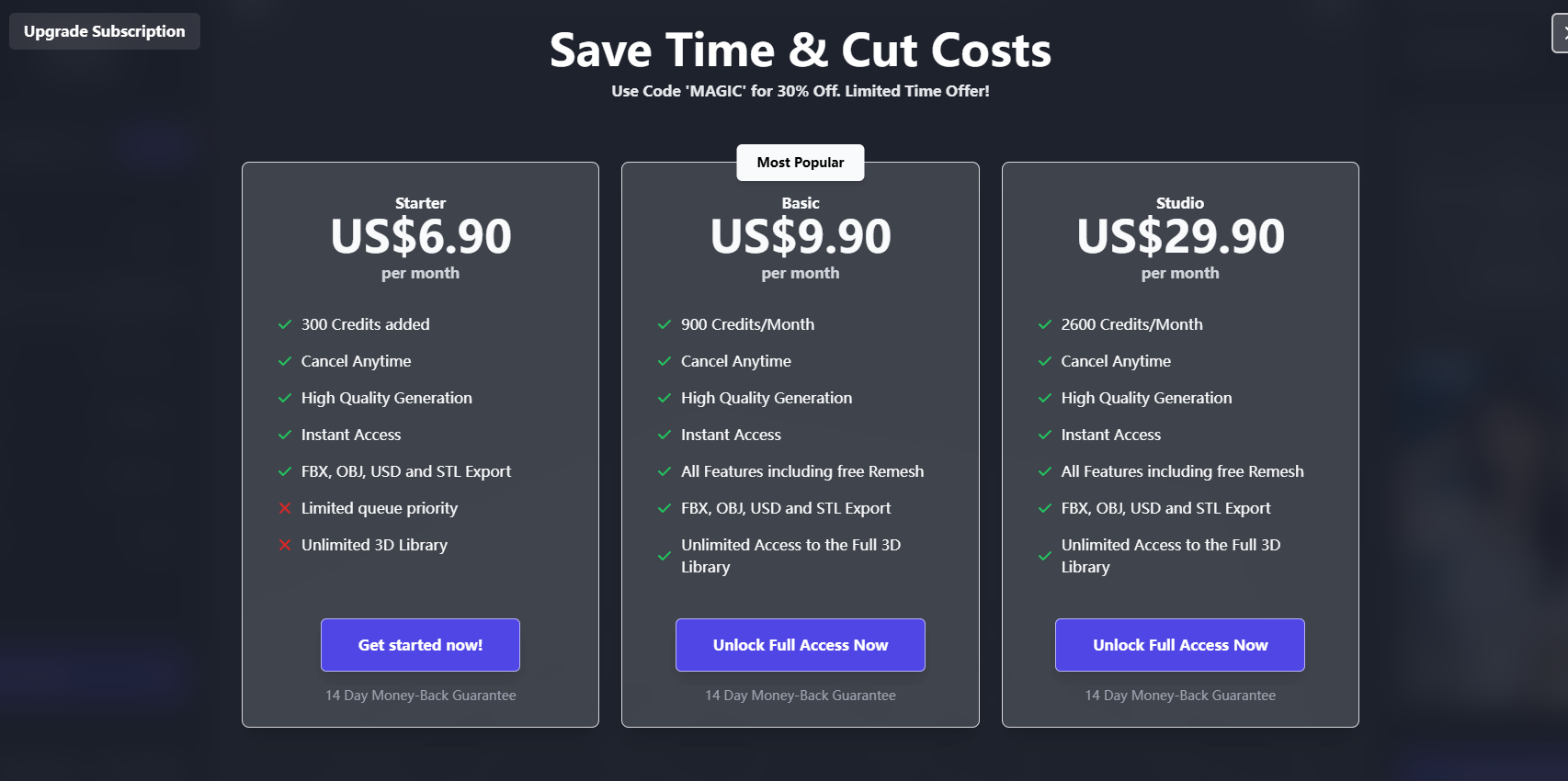 3D AI studio