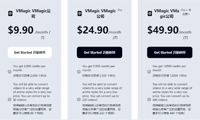 VMagic的产品价格 VMagic