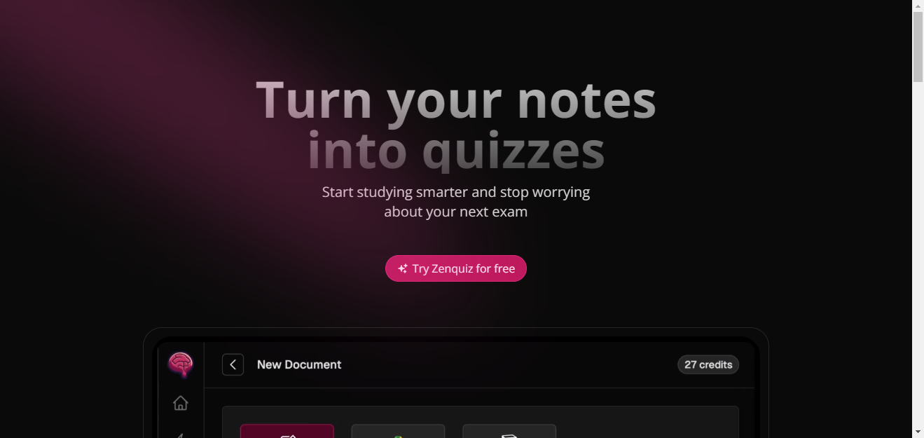 Zenquiz:将笔记转化为互动测验的AI测验生成器 Zenquiz