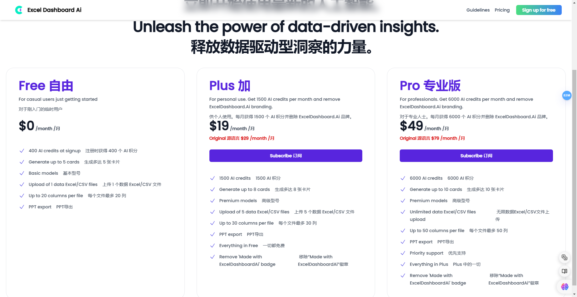Excel Dashboard AI