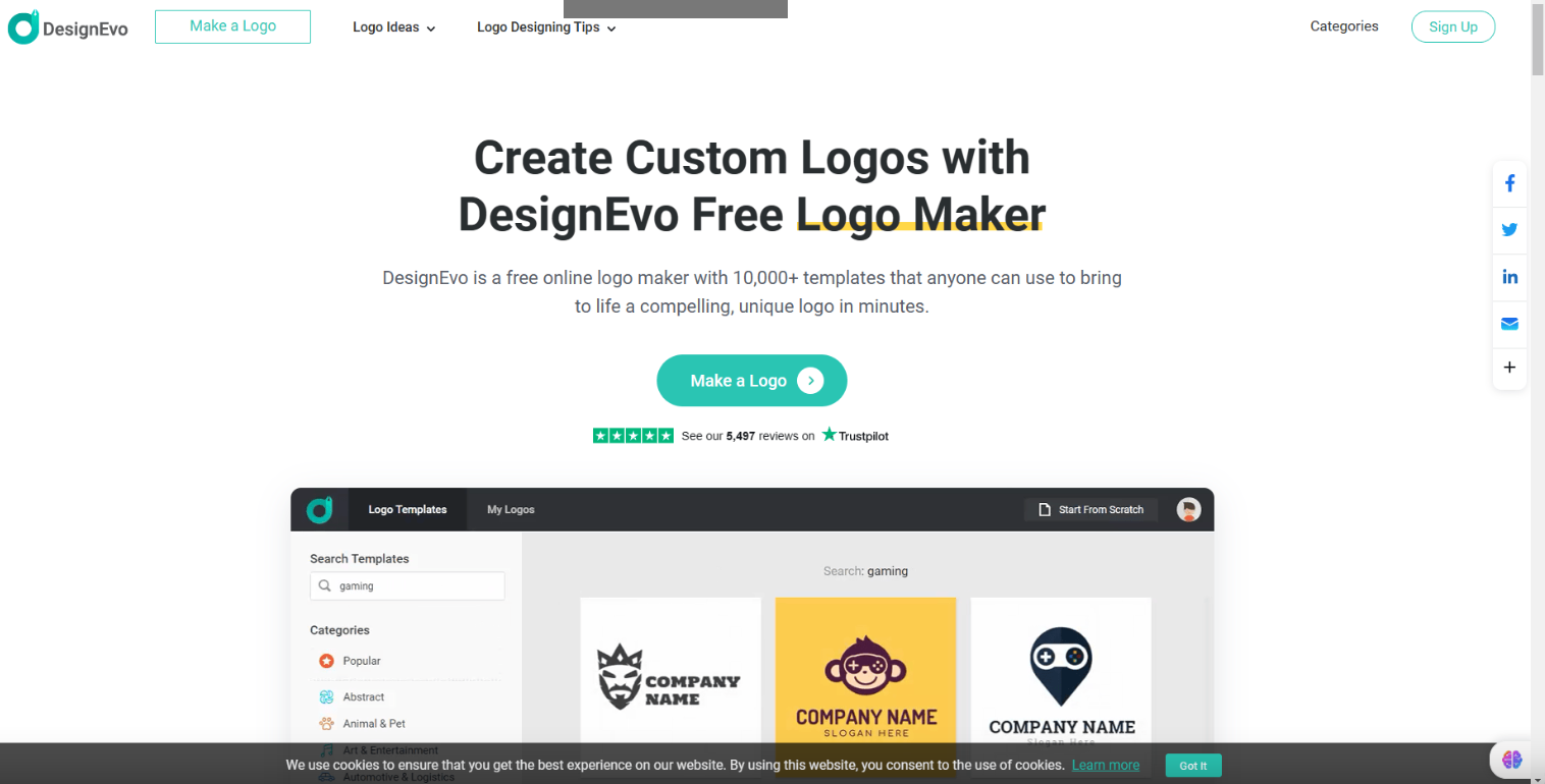 DesignEVO – 免费在线Logo制作工具插图2