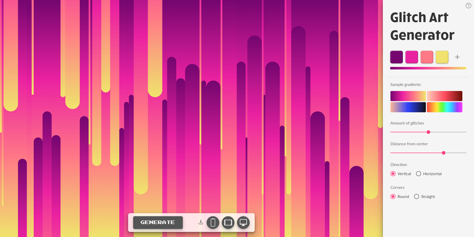 Glitch Art Generator功能界面截图 Glitch Art Generator