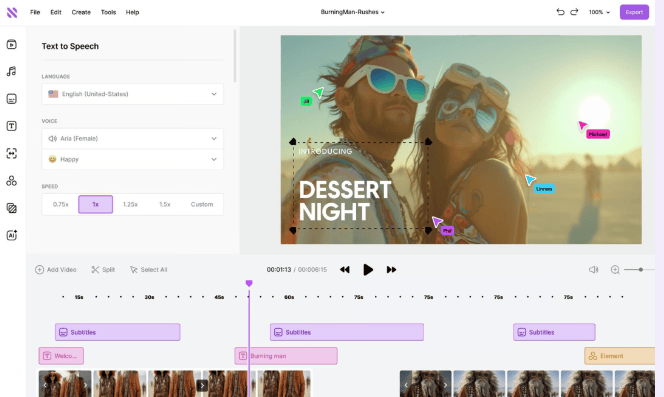 Nova AI – 在线视频编辑平台，AI字幕生成插图4