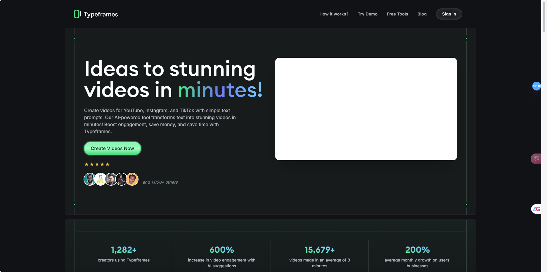 Typeframes – AI在线快速生成高质量的产品介绍视频创作平台插图