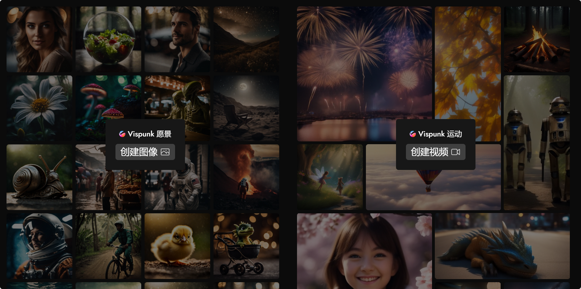 Vispunk Motion – 使用文字来创建逼真的视频（1280×1280像素）的AI视频生成工具插图