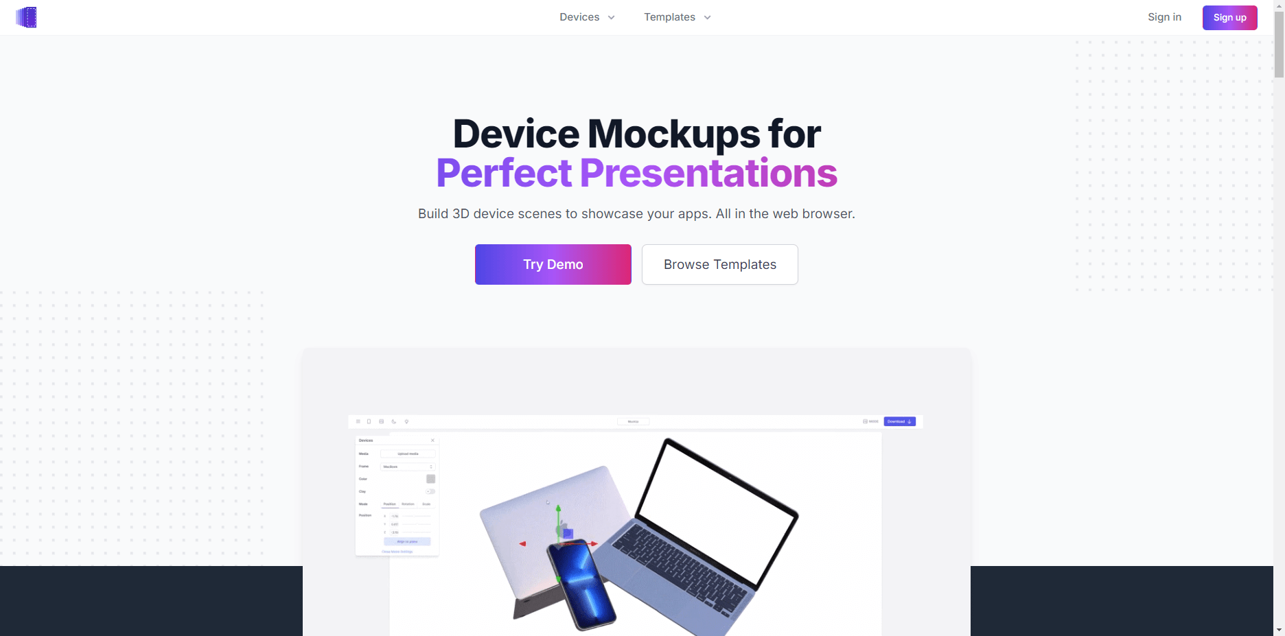 Device Frames官网界面截图 Device Frames