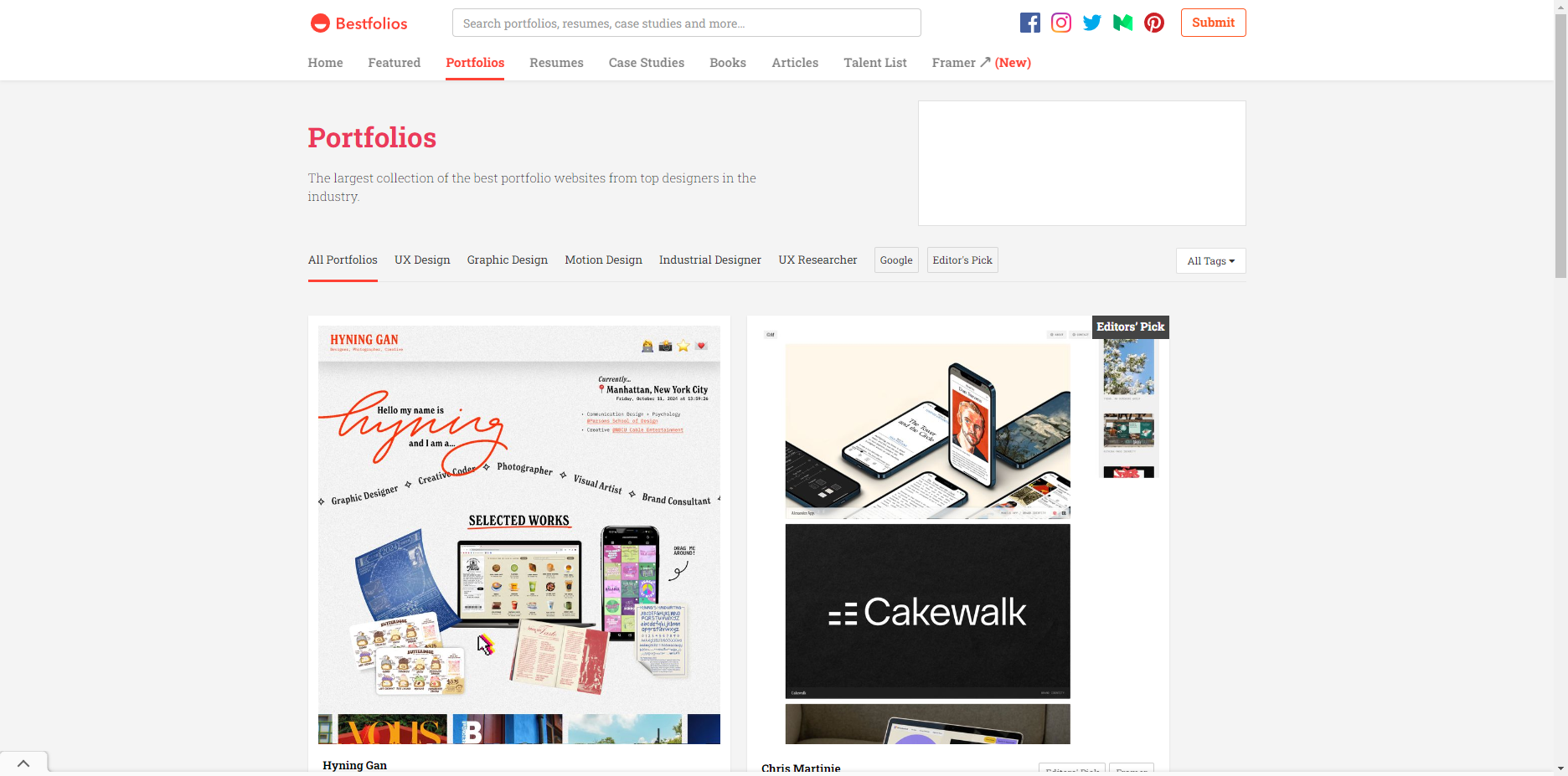 Bestfolios - 最优质的UI/UX设计灵感库 Bestfolios
