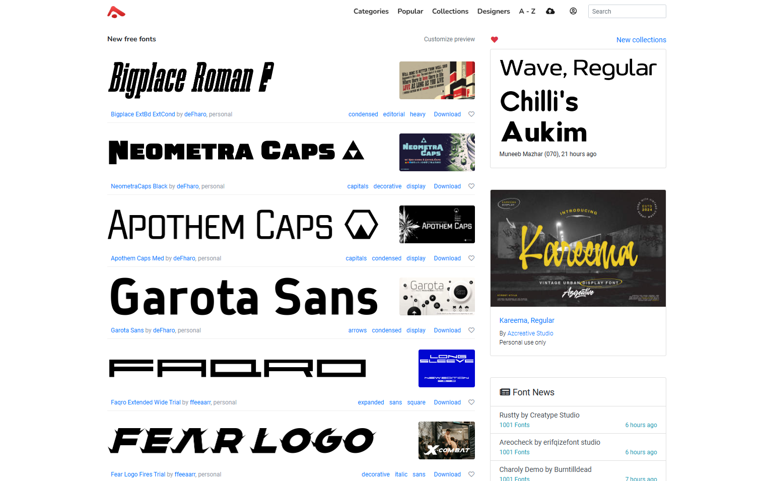 Abstract Fonts:免费字体下载资源库 Abstract Fonts