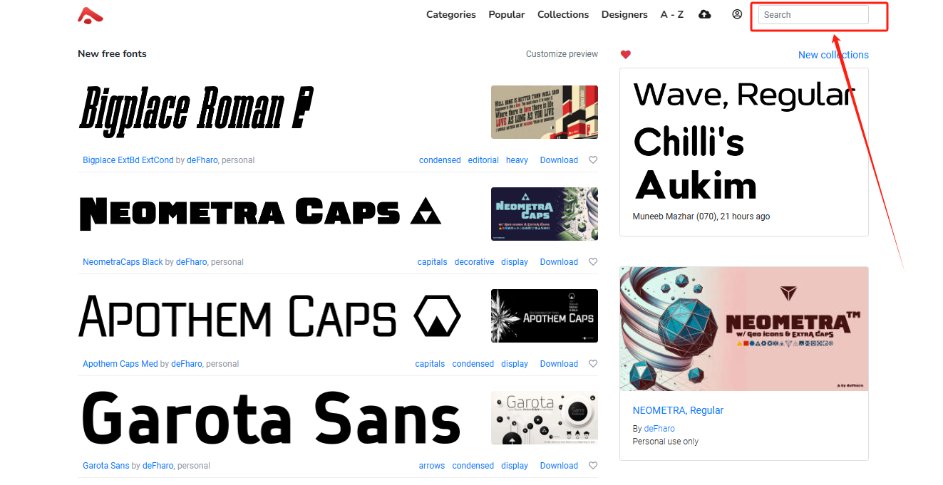 Abstract Fonts