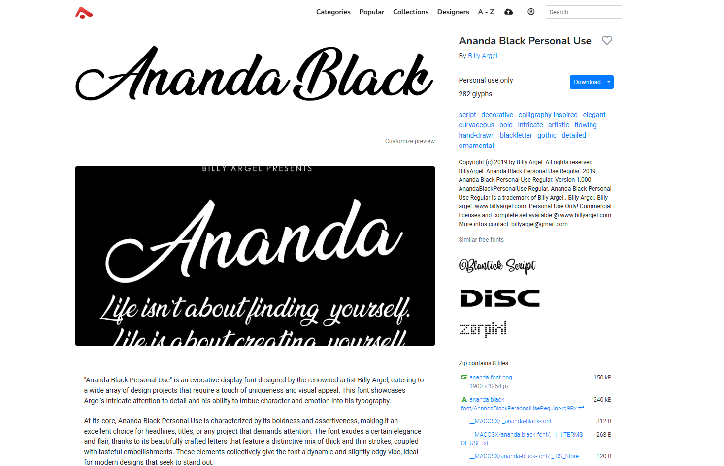 Abstract Fonts