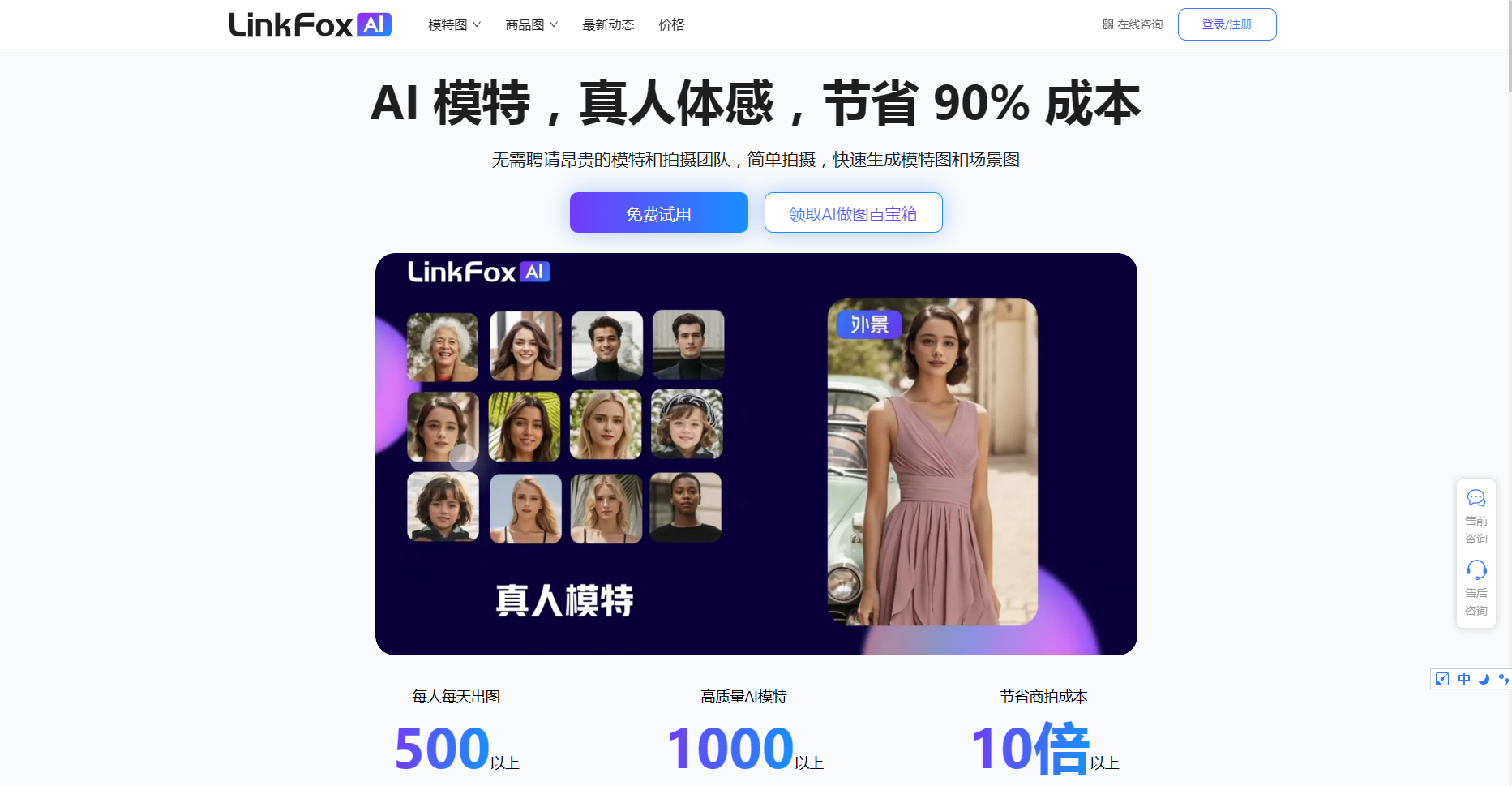 LinkFoxAI:跨境电商AI模特和商品图制作平台 LinkFoxAI