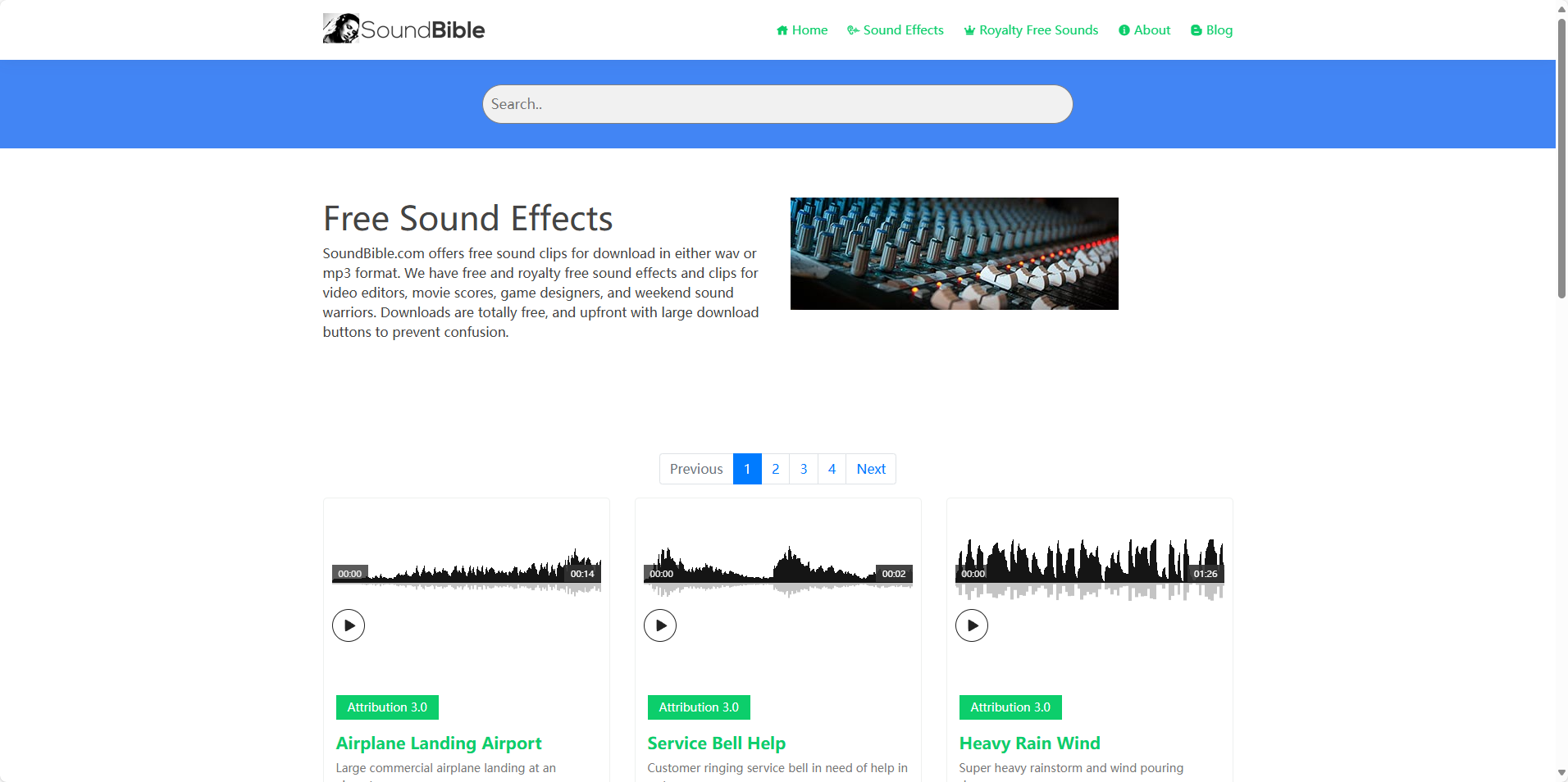 SoundBible:无版权音效免费下载网站 SoundBible
