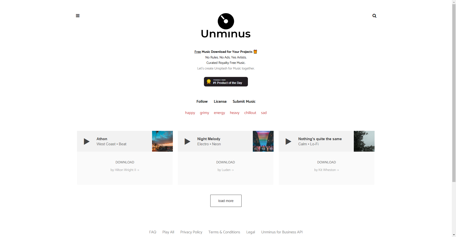 Unminus:免费免版权商用音乐下载网站 Unminus
