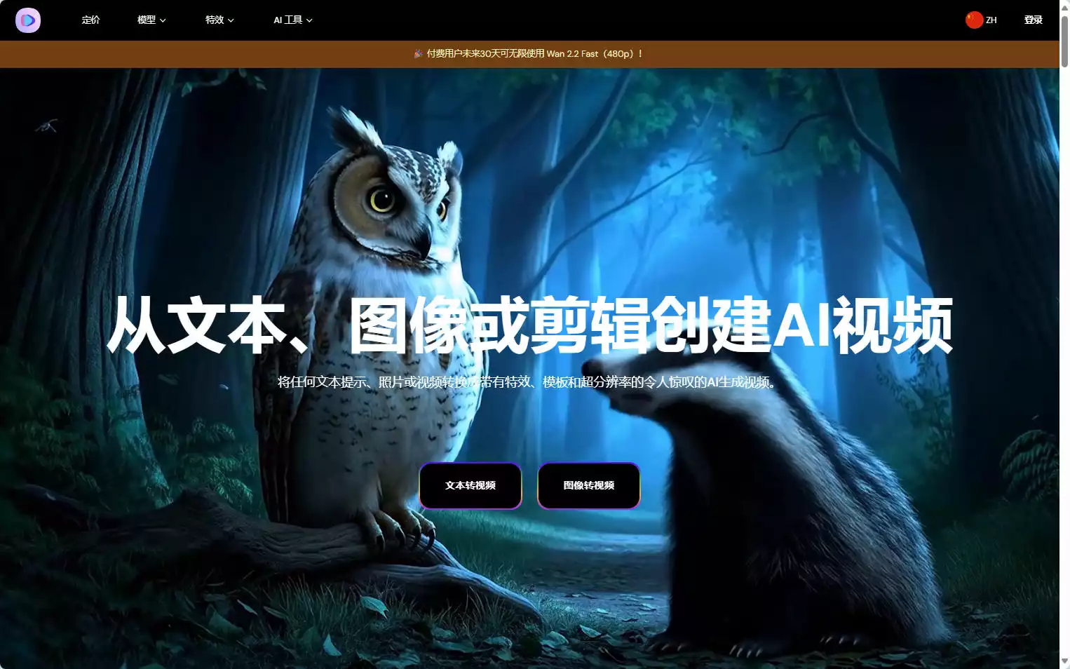 Image-to-Video Maker：AI文本/图片转视频生成器，支持4K特效与模板插图