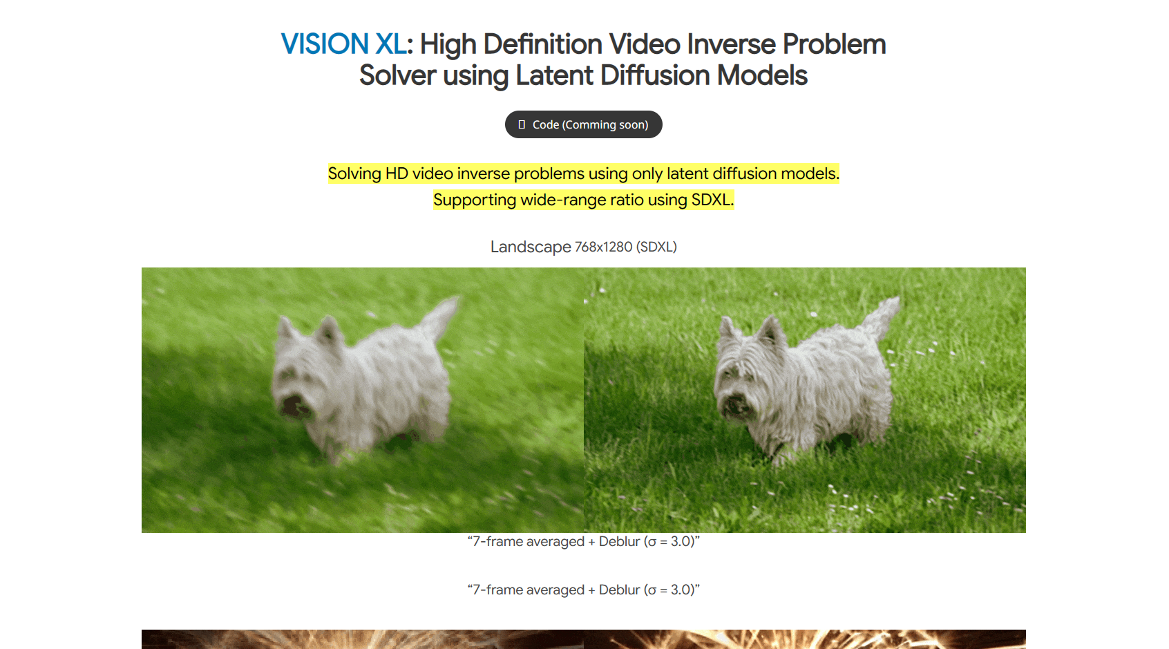 VISION XL:开源视频去模糊和超分辨率工具 VISION XL