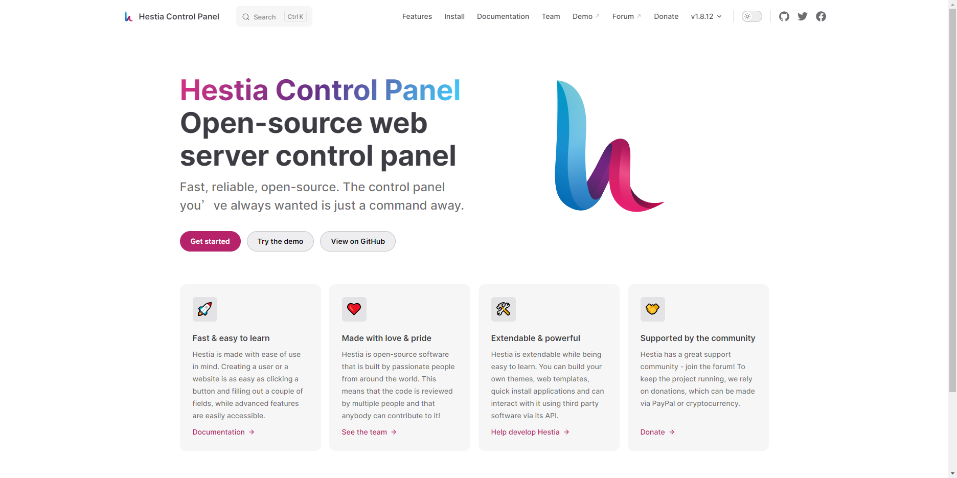 Hestia Control Panel:开源的Web服务器控制面板 Hestia Control Panel