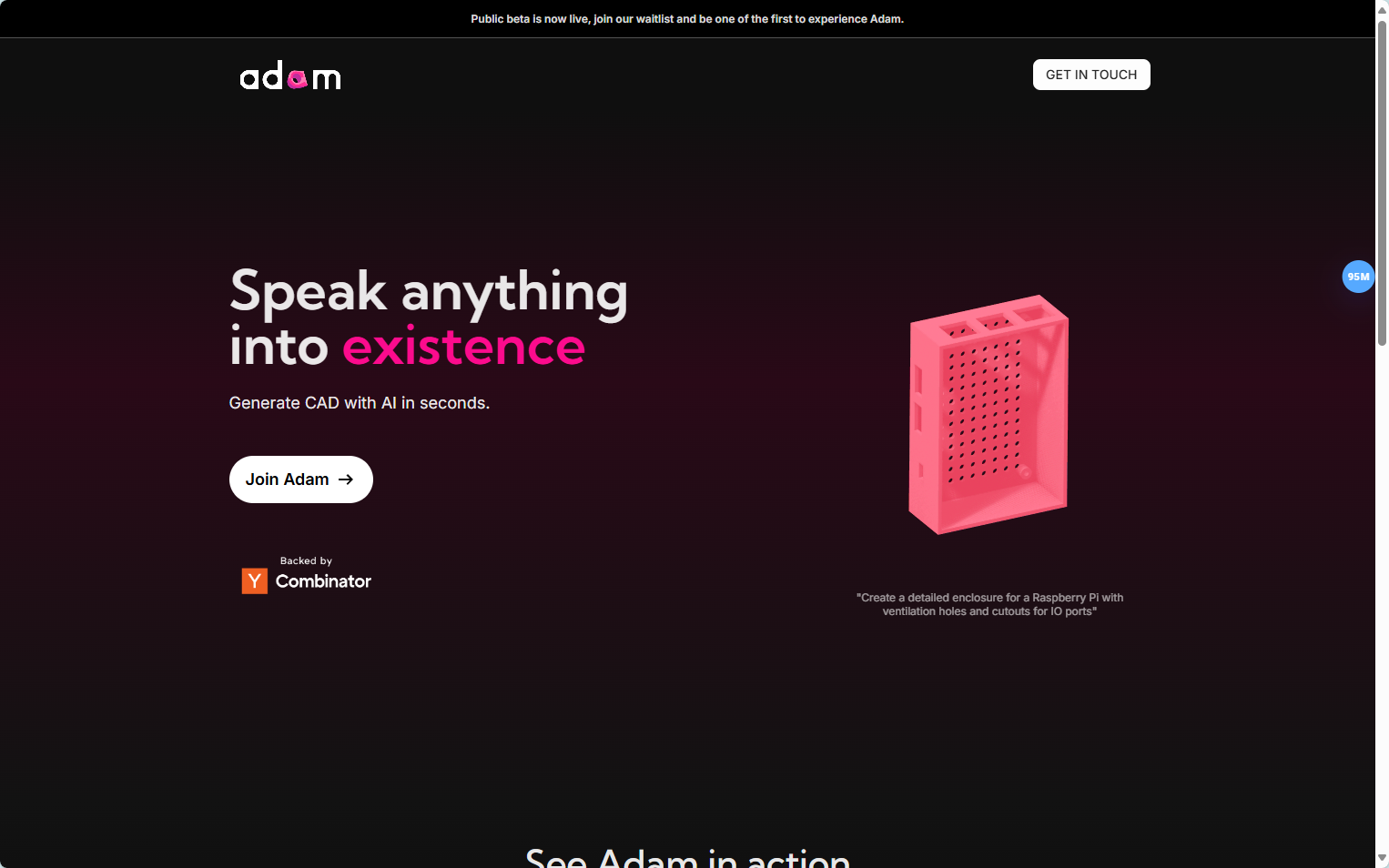 AdamCAD - AI驱动的CAD设计工具,用自然语言生成3D模型 AdamCAD