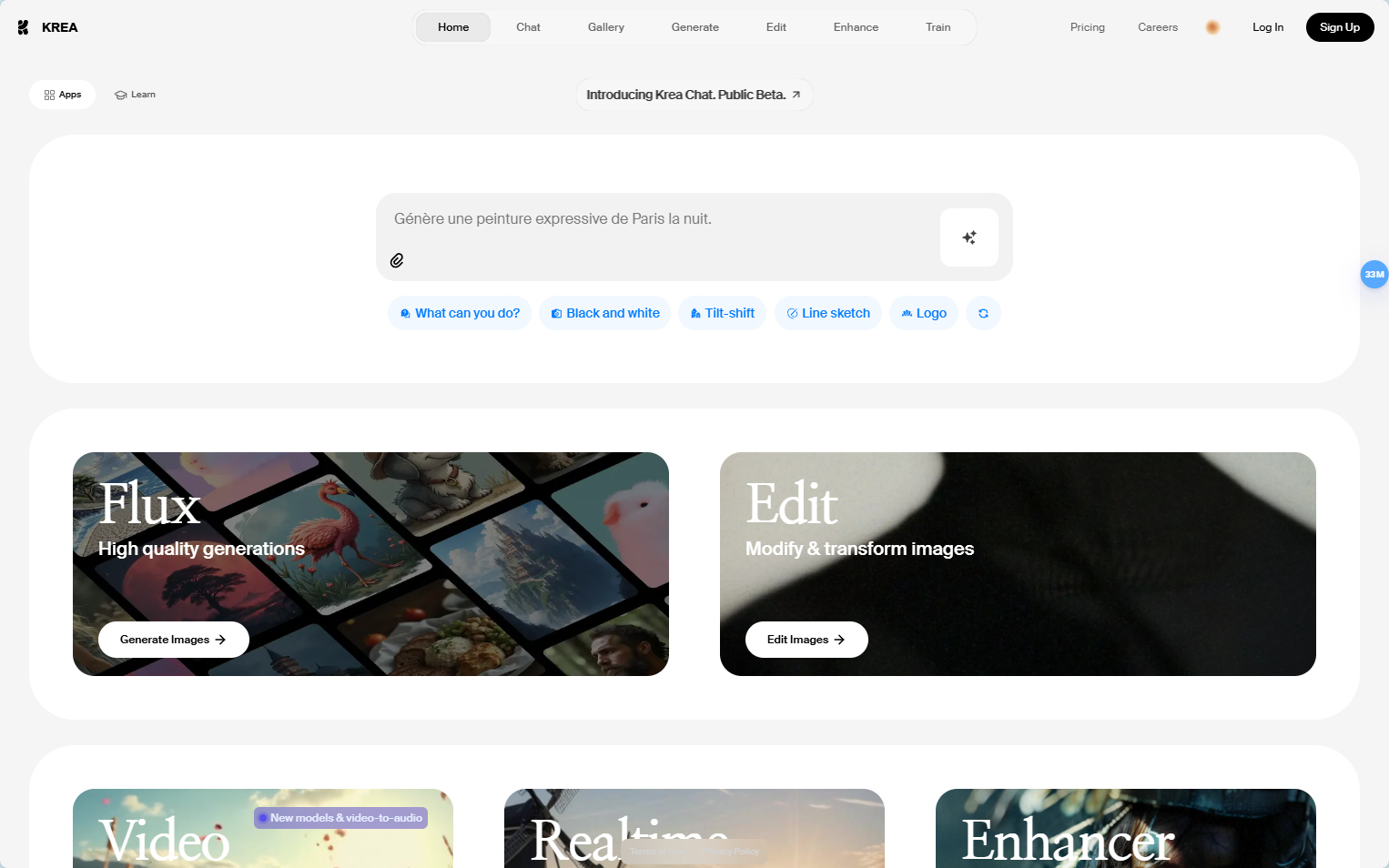 Krea.ai- 通过自然语言驱动的创意图像生成与编辑工具 Krea Chat