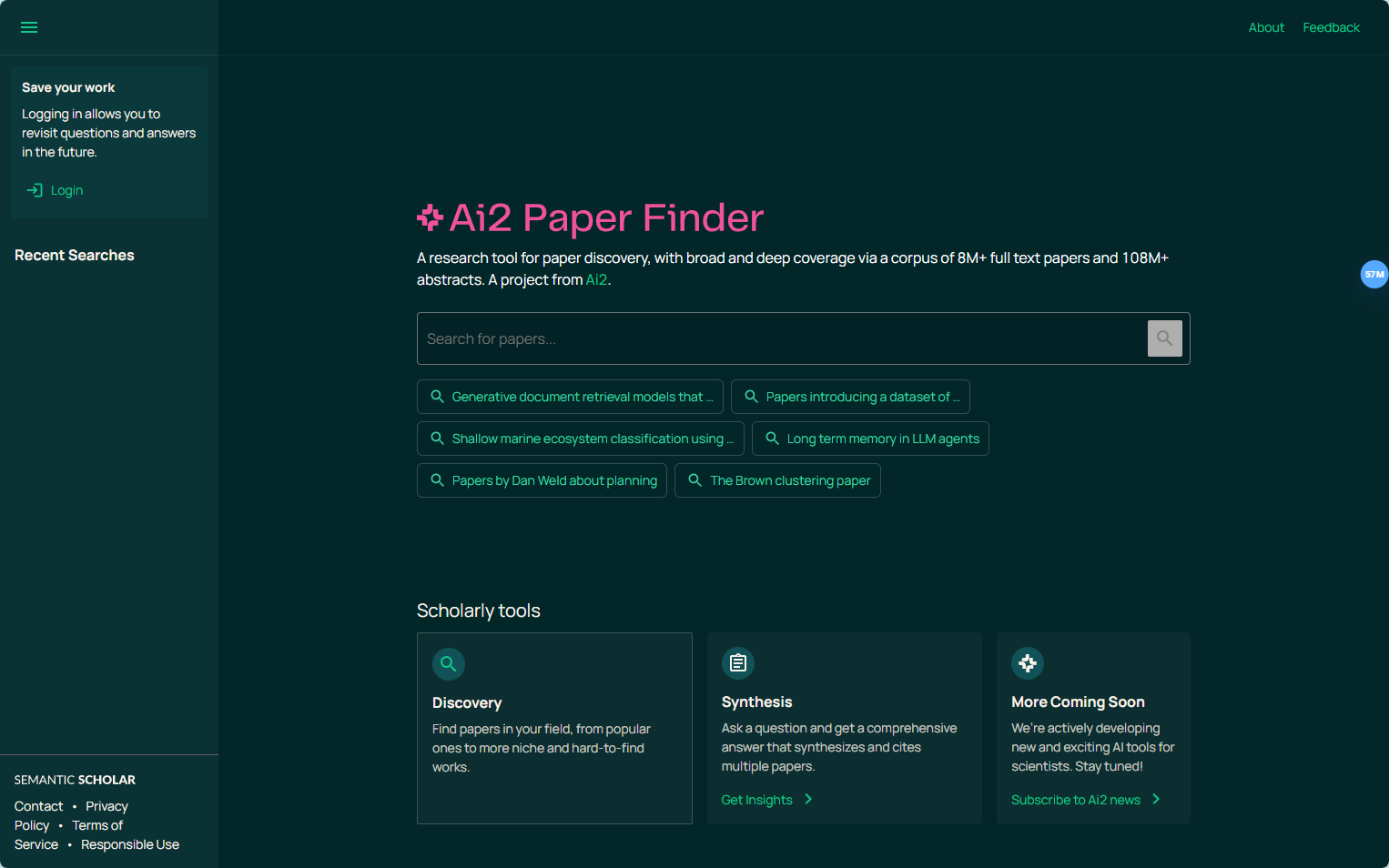 Ai2 PaperFinder