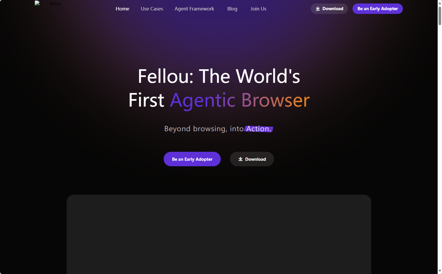 Fellou AI浏览器官网首页 Fellou AI浏览器