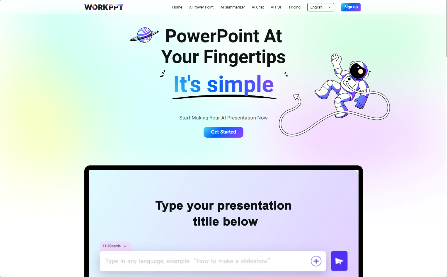 Workppt官网首页图示 Workppt