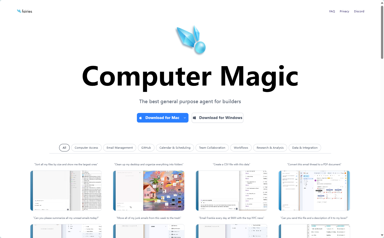Fairies AI官网首页示图 Fairies AI