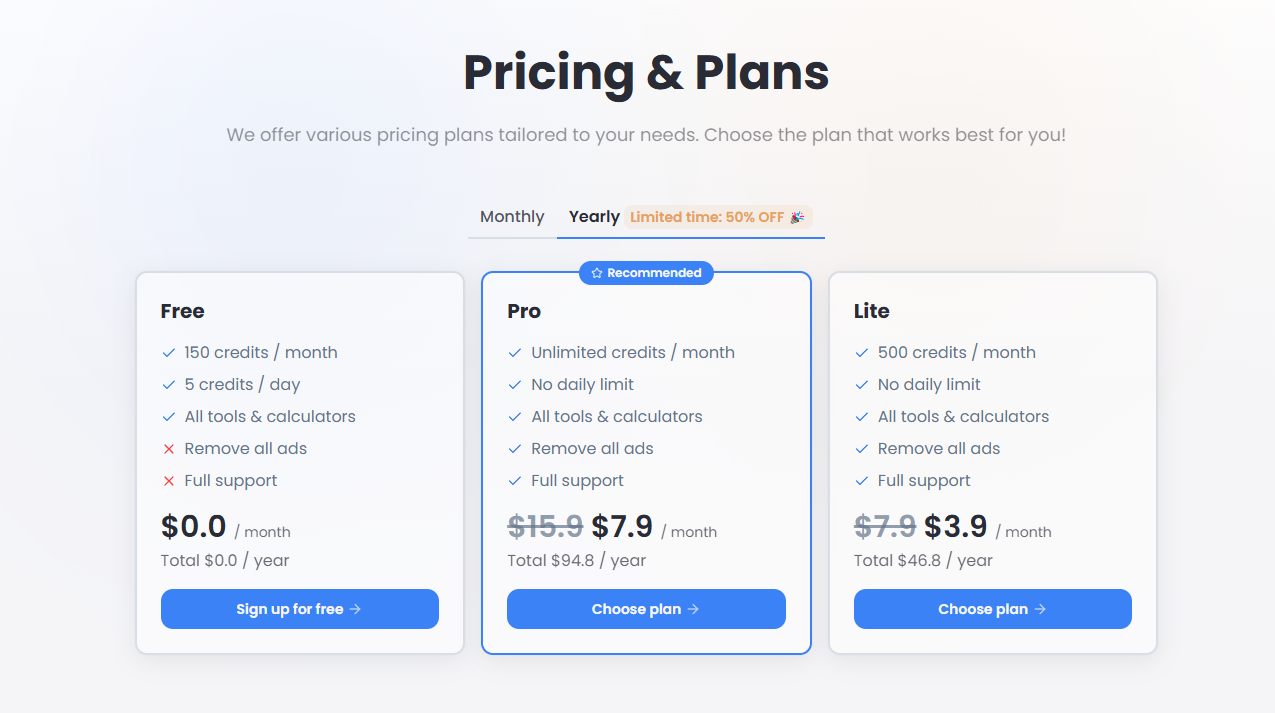 MathGPT的订阅计划 MathGPT