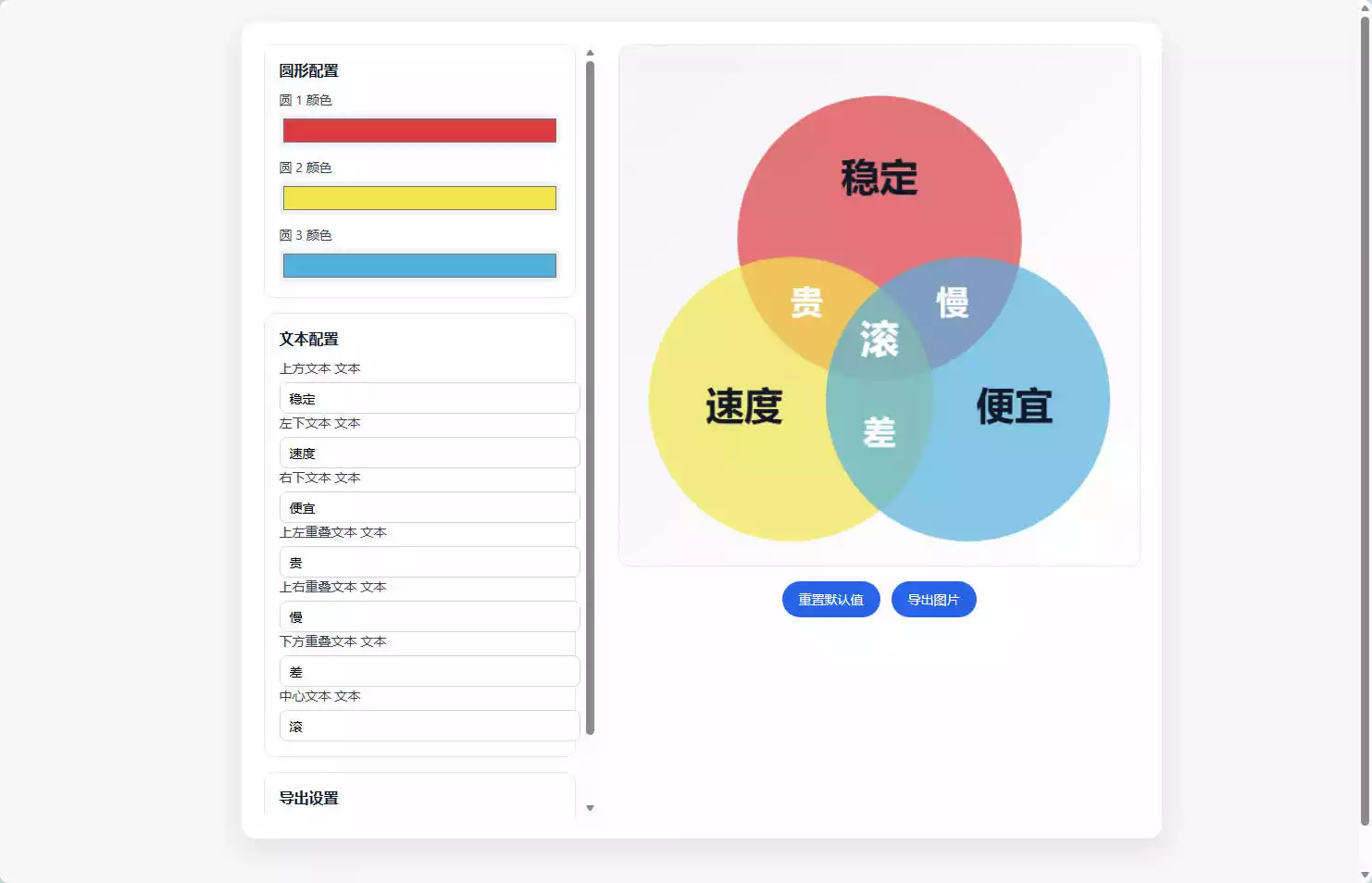 三色重叠图生成器