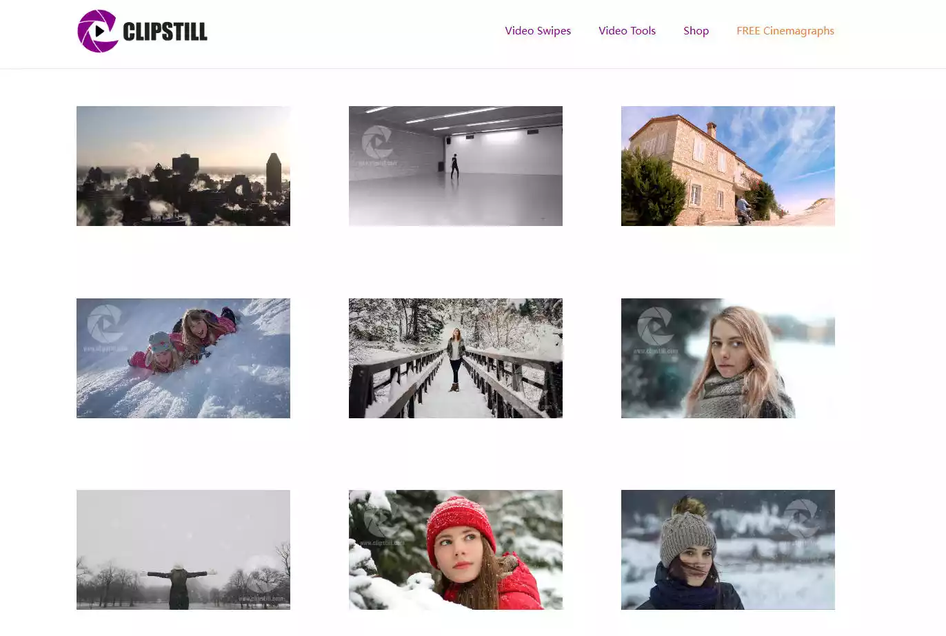 Clipstill:免费cinemagraph与循环视频素材下载平台