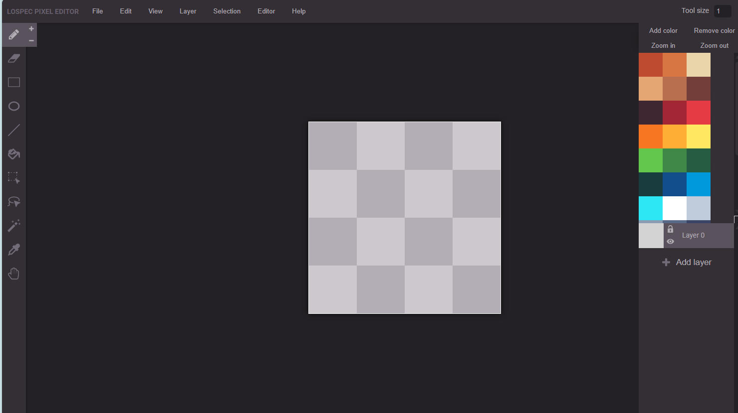 Lospec Pixel Editor